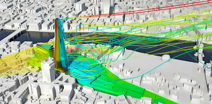 Wind Loading on a Building (Courtesy of Siemens/CD-Adapco)