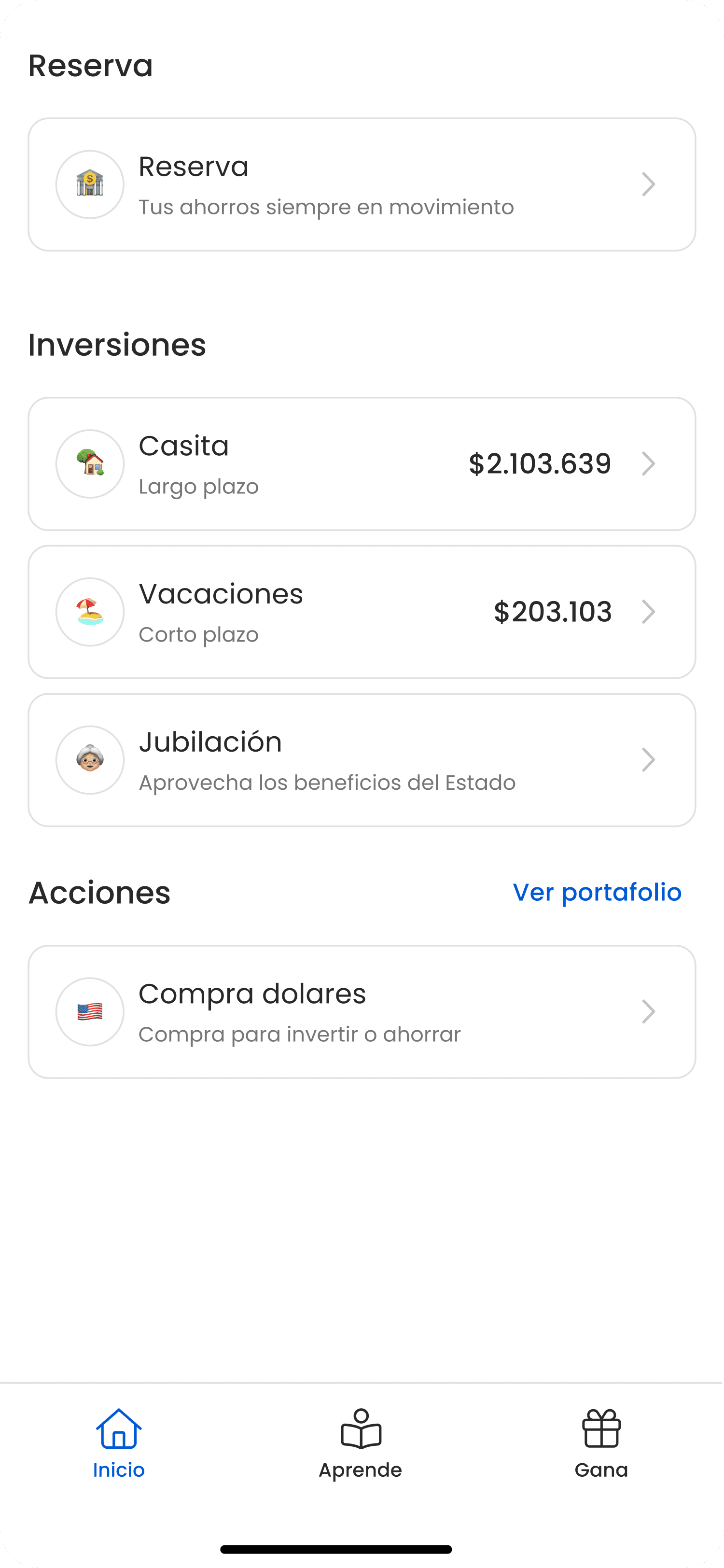 App mostrando cómo crear el Inbox