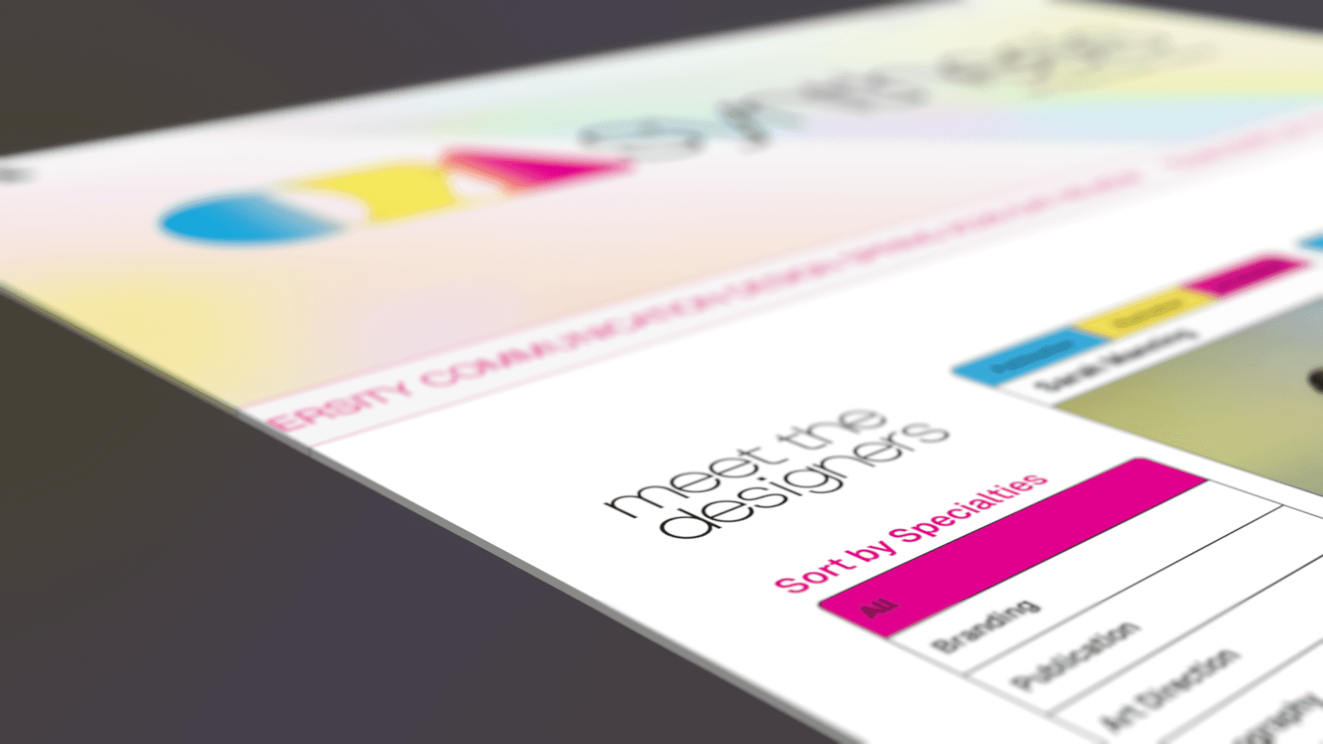 A render of the Synthesis website with focus on various features.