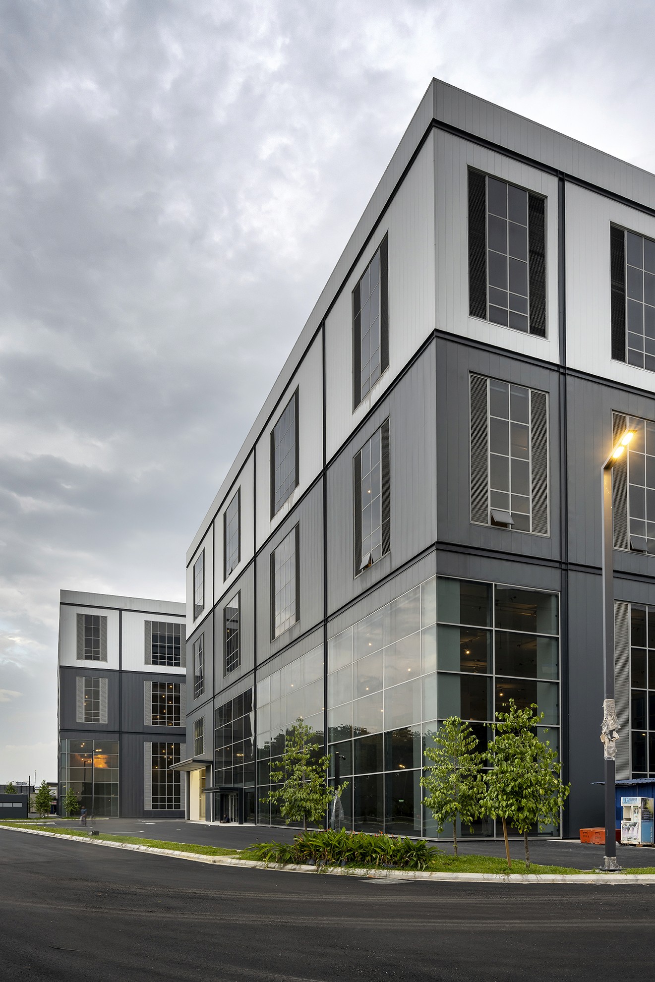 Exterior view of Hap Seng Industrial Hub project by Asima Architects