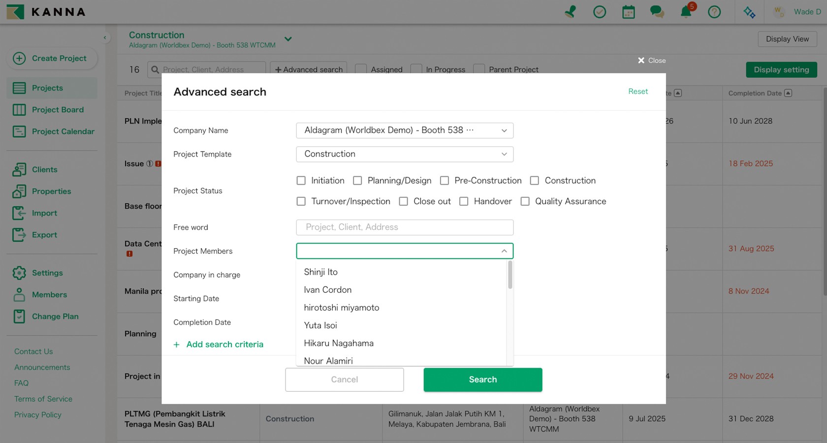 Filter by period or other details | Kanna