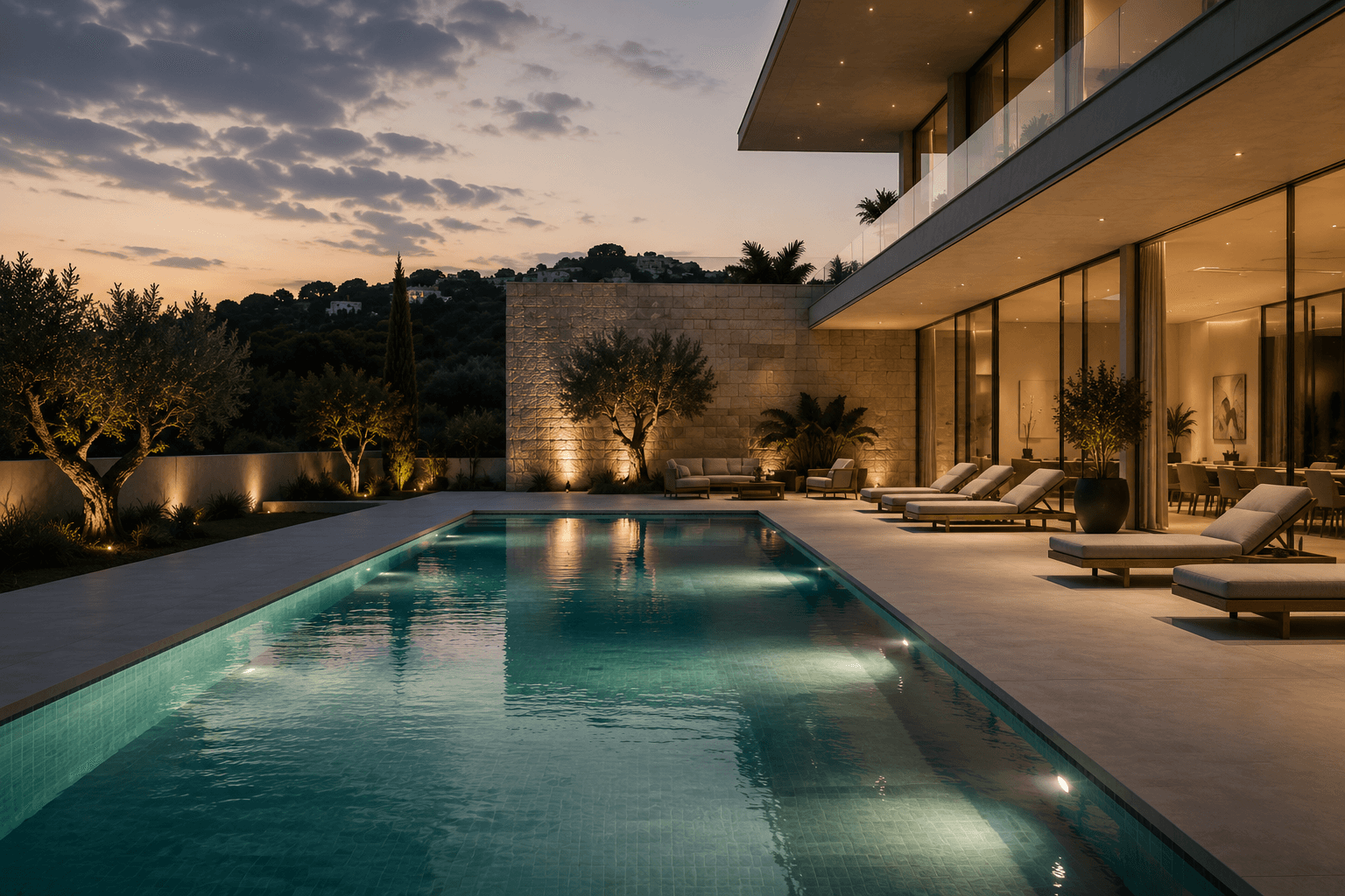 Piscina de diseño residencial