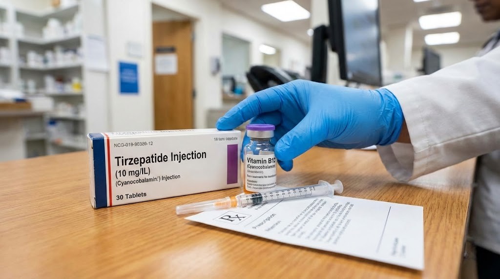 Tirzepatide with B12