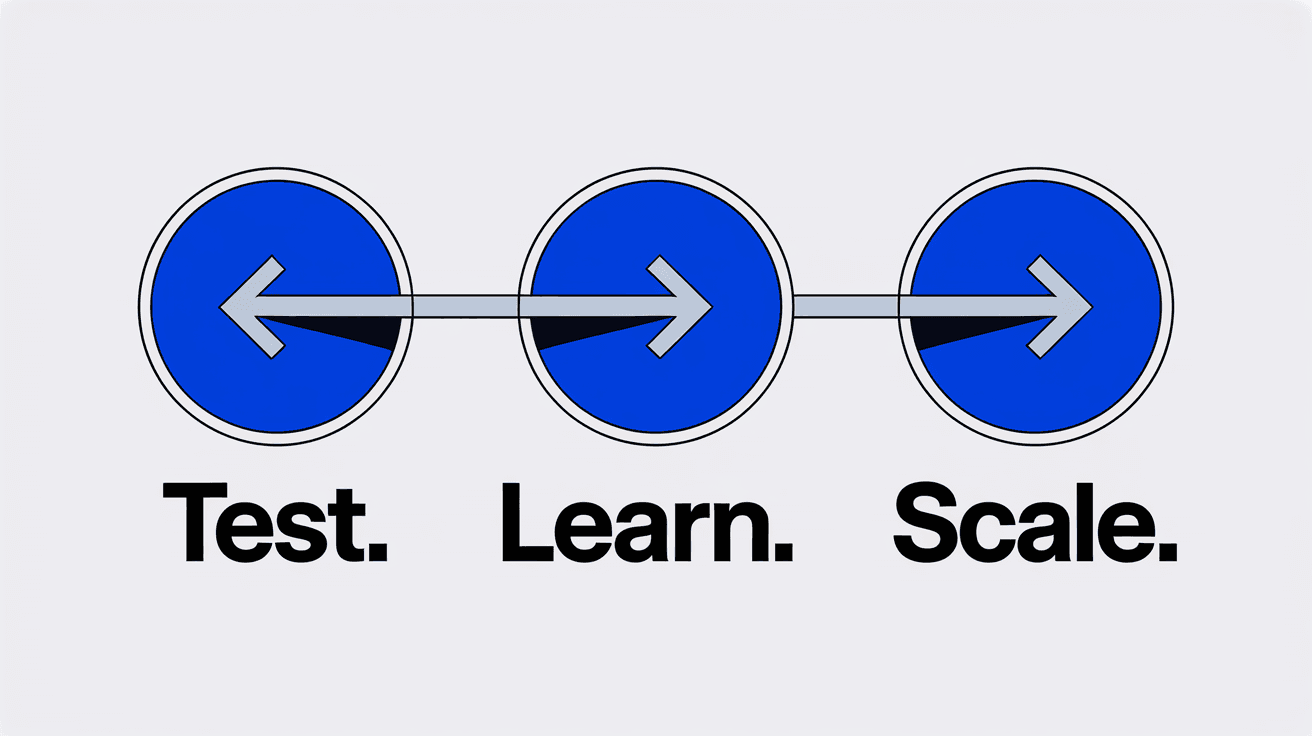 Retail media testing process diagram