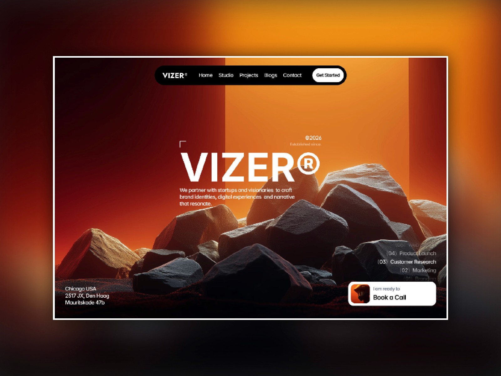 Vizer — 现代专业创意机构官网设计灵感