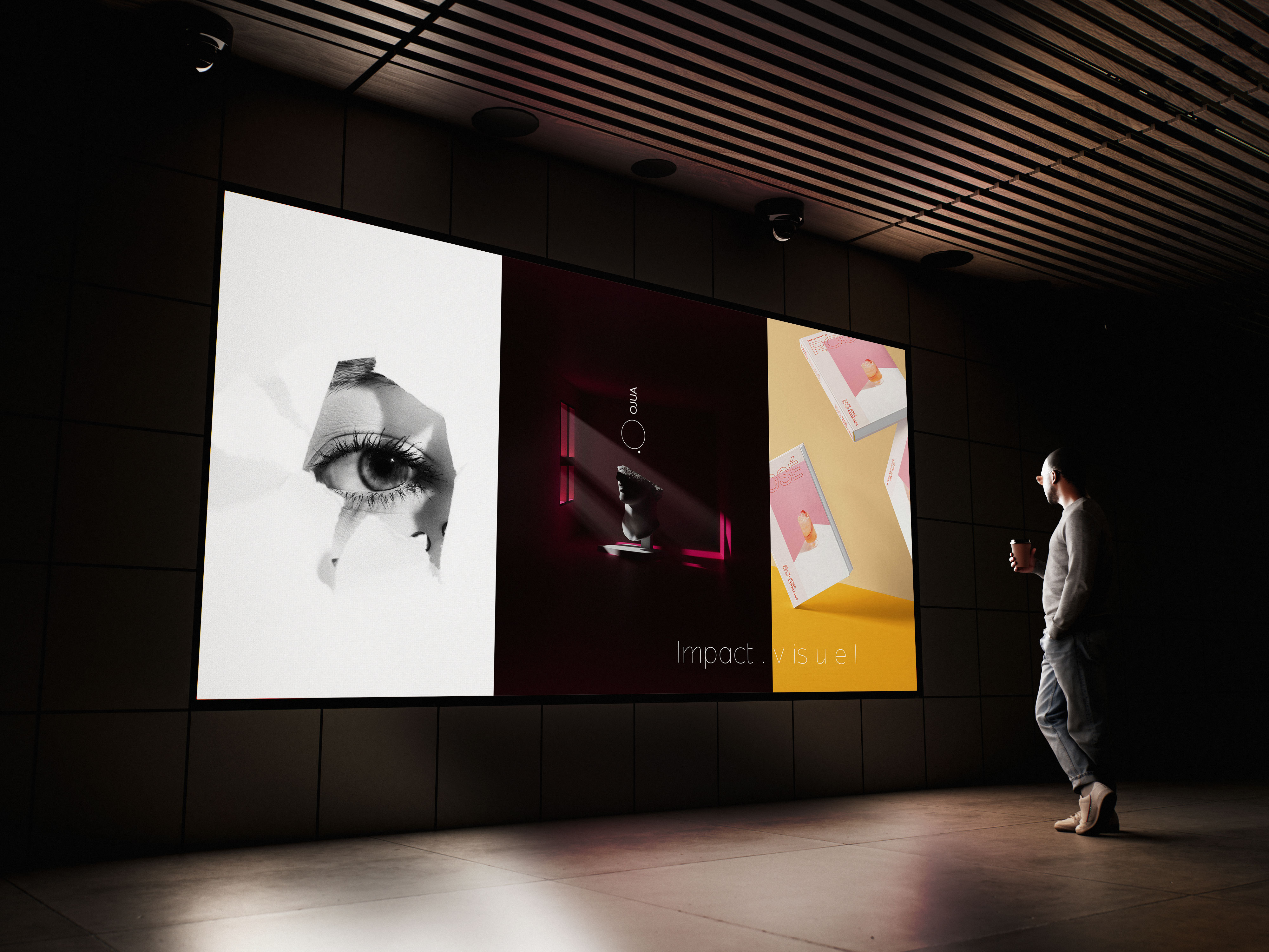 Minimal laptop with coffee