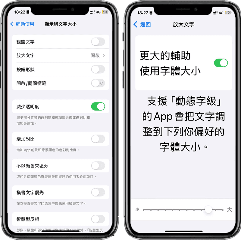 放大 iOS 系統字體