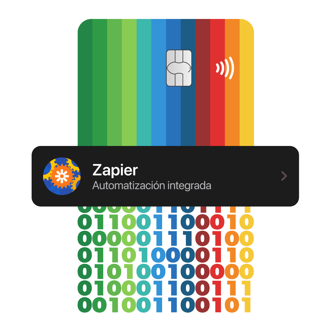 Una imagen colorida que muestra un icono de sonido e interfaz con elementos de fondo vibrantes y a rayas.
