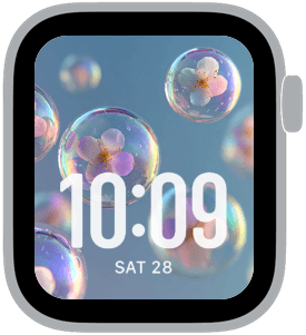 bubble garden Apple Watch face preview 3 featuring floral, modern, summer, and spring.