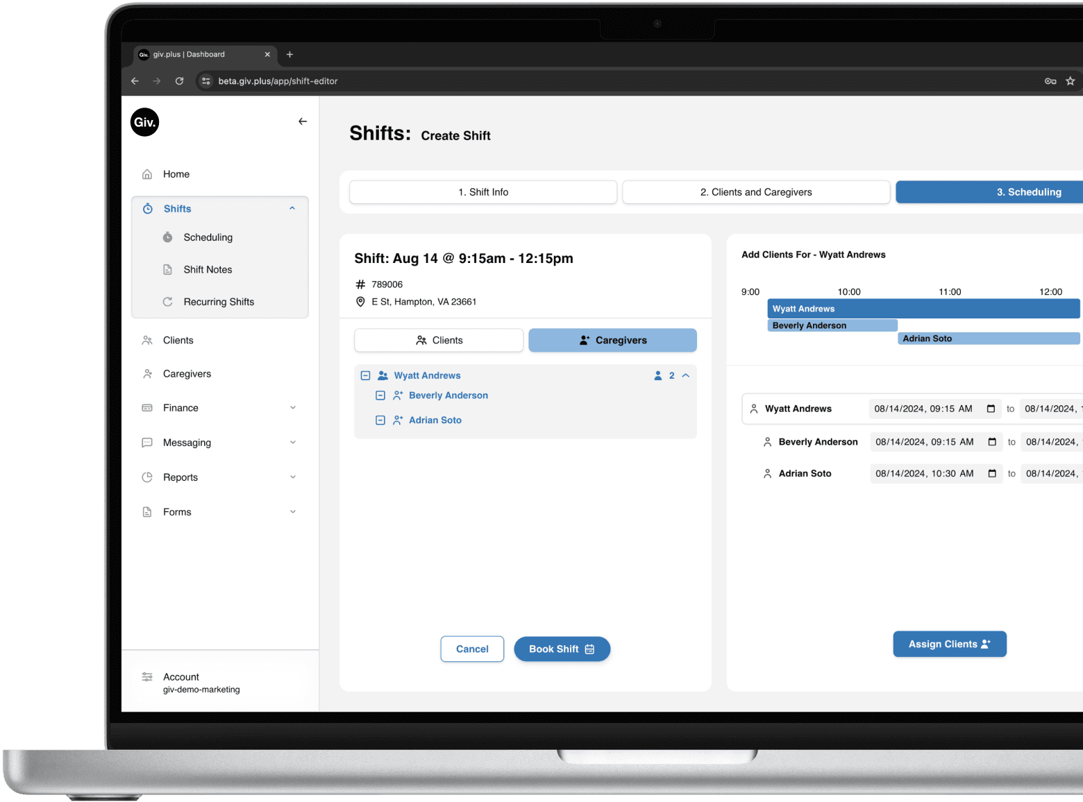 Scheduling software.