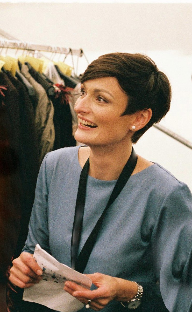 A studio space showcasing large window and contemporary design elements