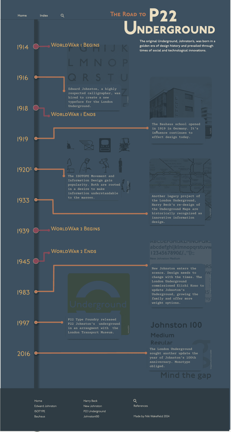 Early iteration Home page