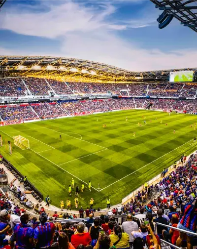 soccer-specific stadium during night time