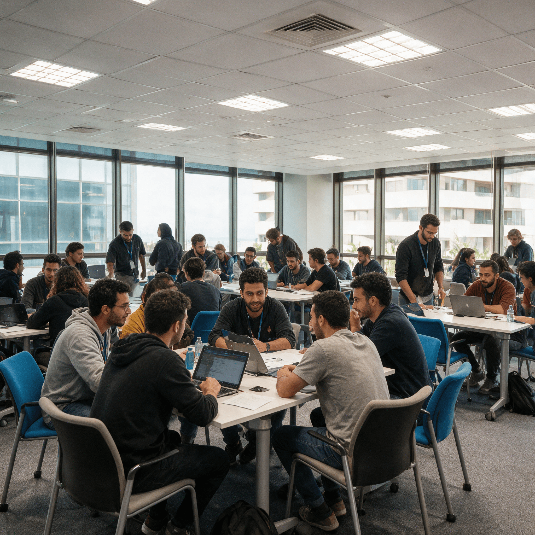 Hackathon room at the International University of Casablanca