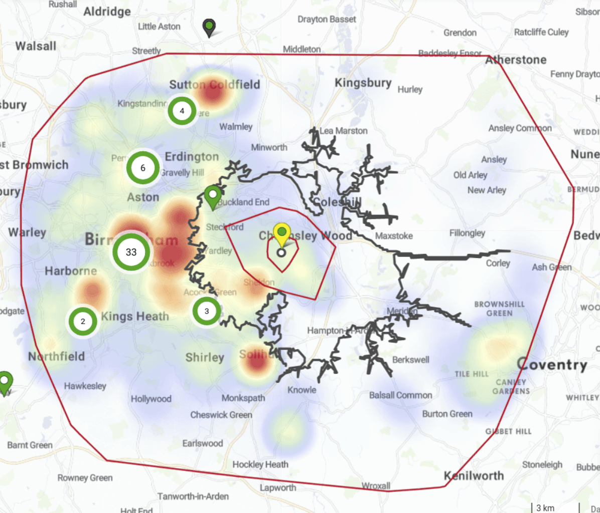 Delivery zones planning using location intelligence