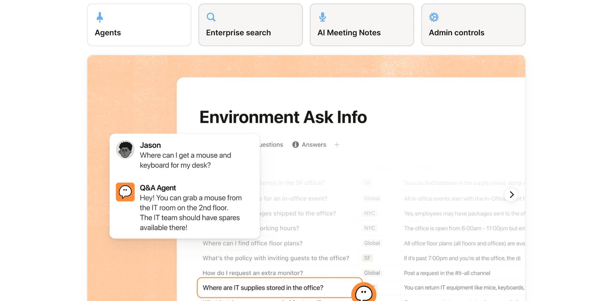 Screenshot of Notion AI landing page