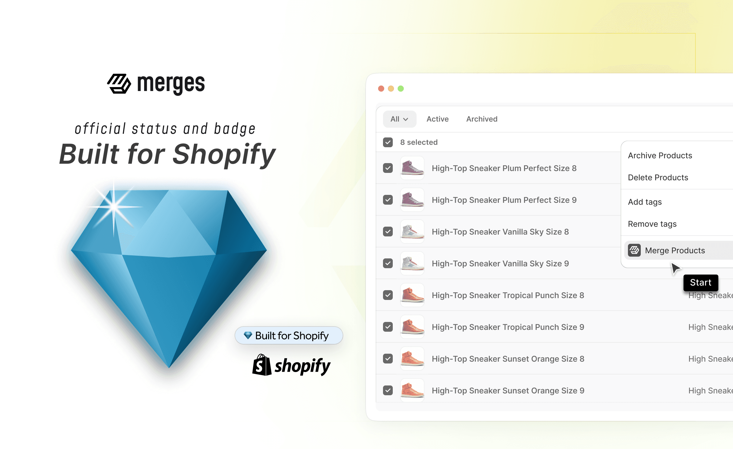 Merges Attains "Built for Shopify" Status and Badge