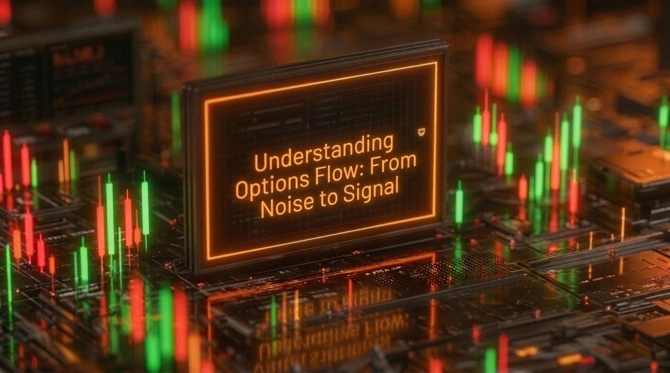 Options flow tape showing institutional signal patterns