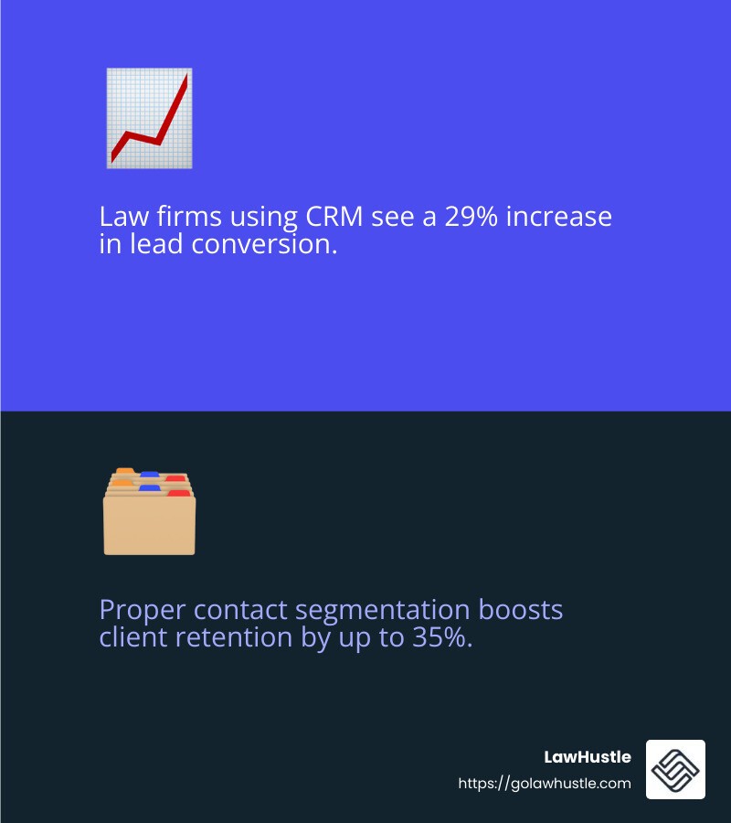 CRM benefits - law firm marketing tools infographic 2<em>facts</em>emoji_blue
