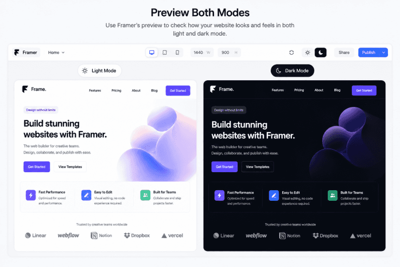 Preview Both Modes 