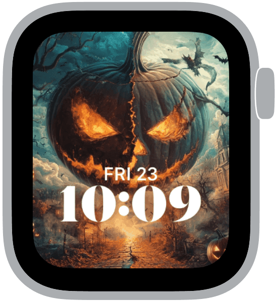 an apple watch face from the halloween horror collection