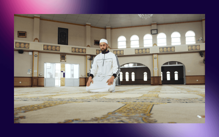 muslim white man praying