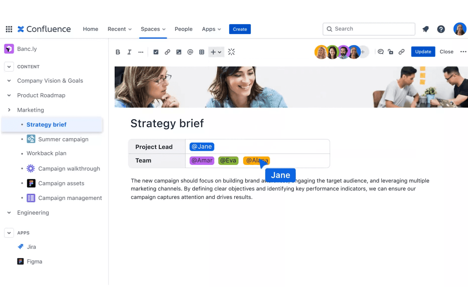 Interface of Confluence