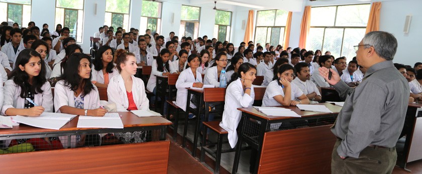 Manipal College of Medical Sciences classroom with students