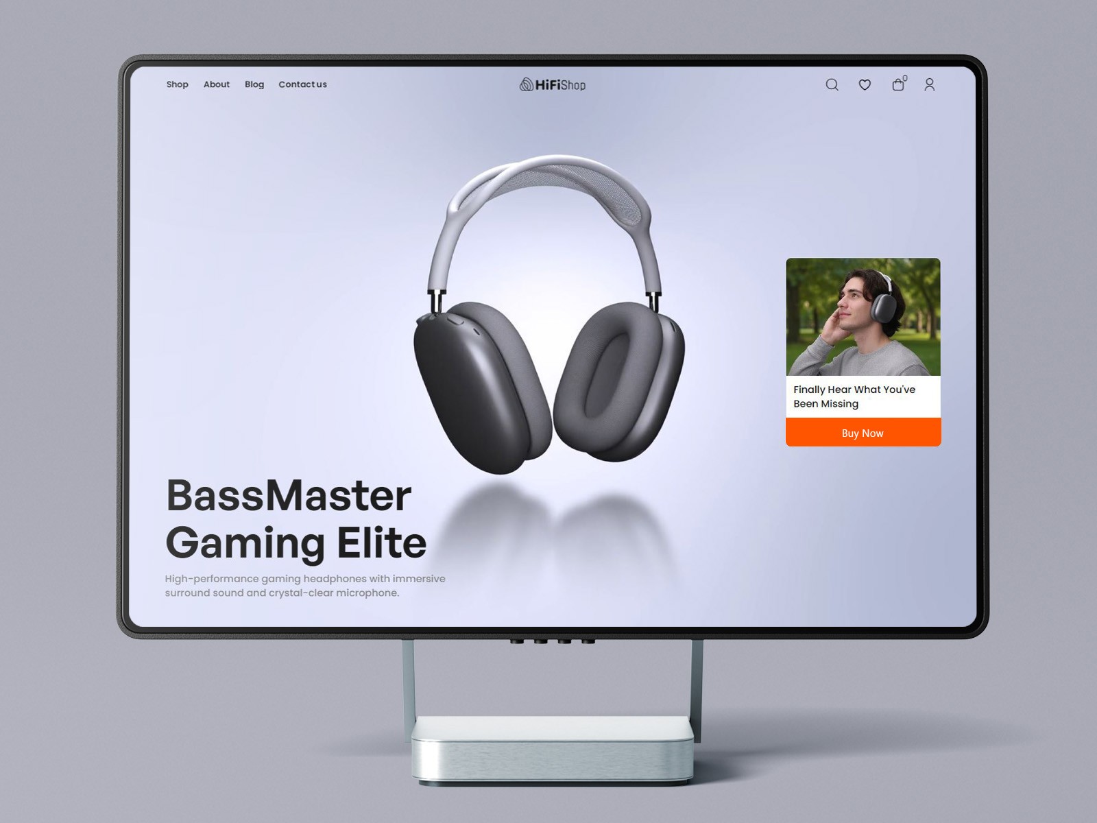 Hifi Store — 黑白极简现代电商网站设计灵感