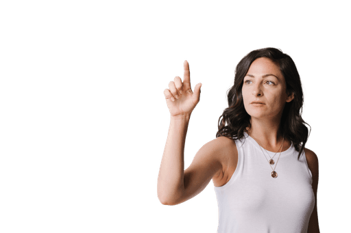 Woman pointing at digital wellbeing checklist
