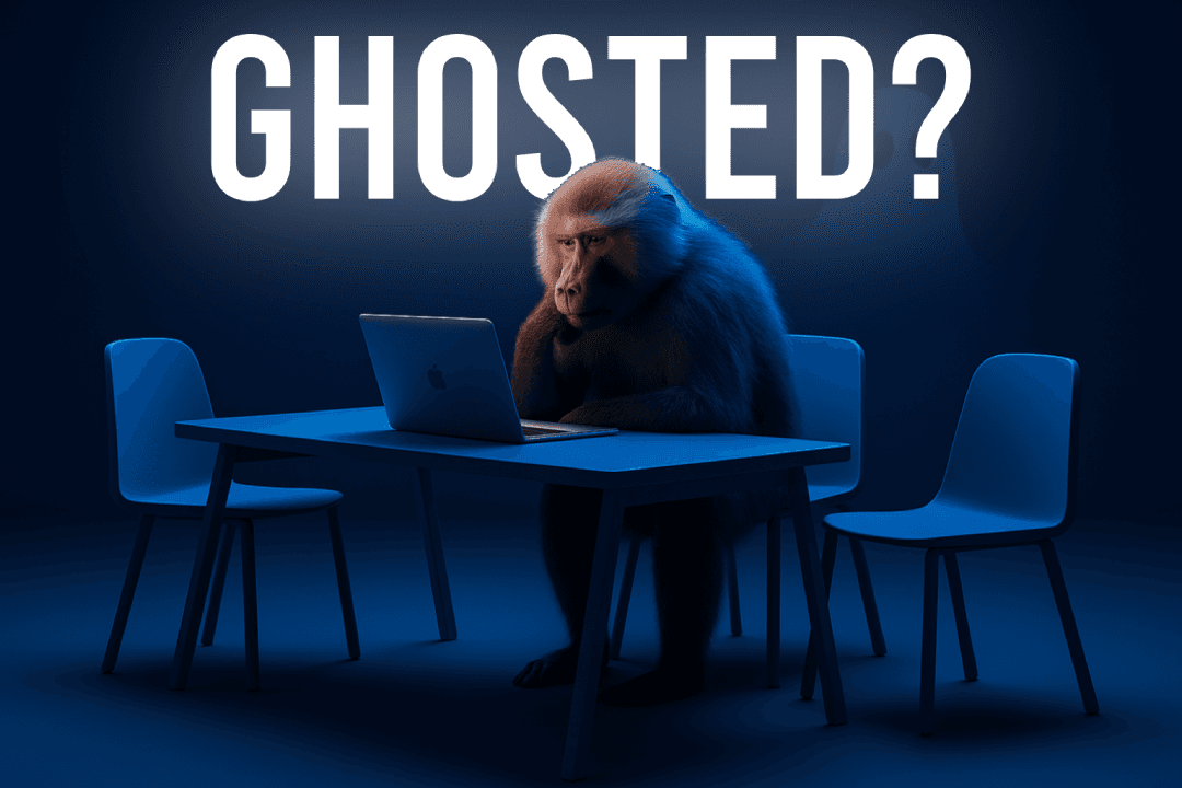 A monkey getting ghosted