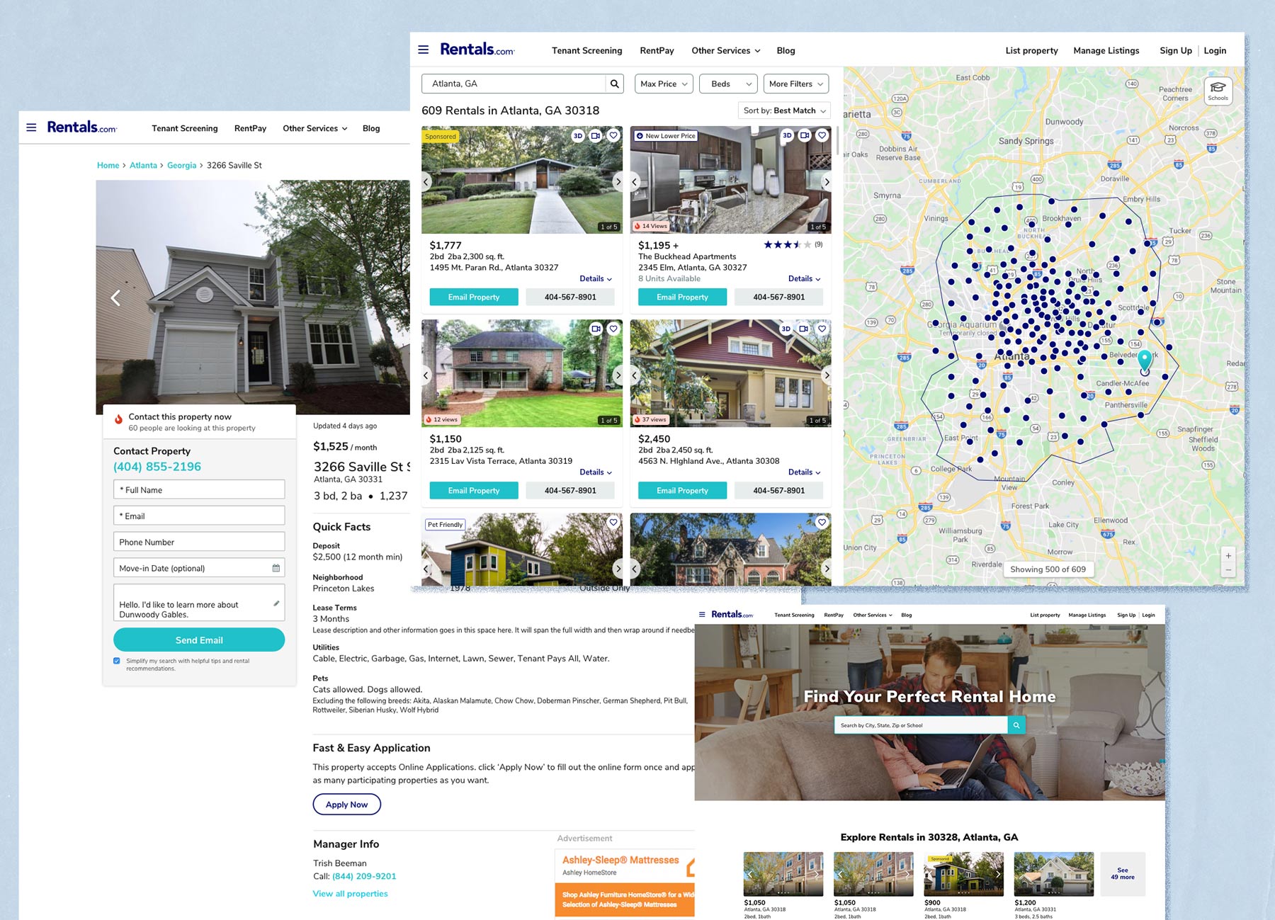Rentals Desktop Website designs