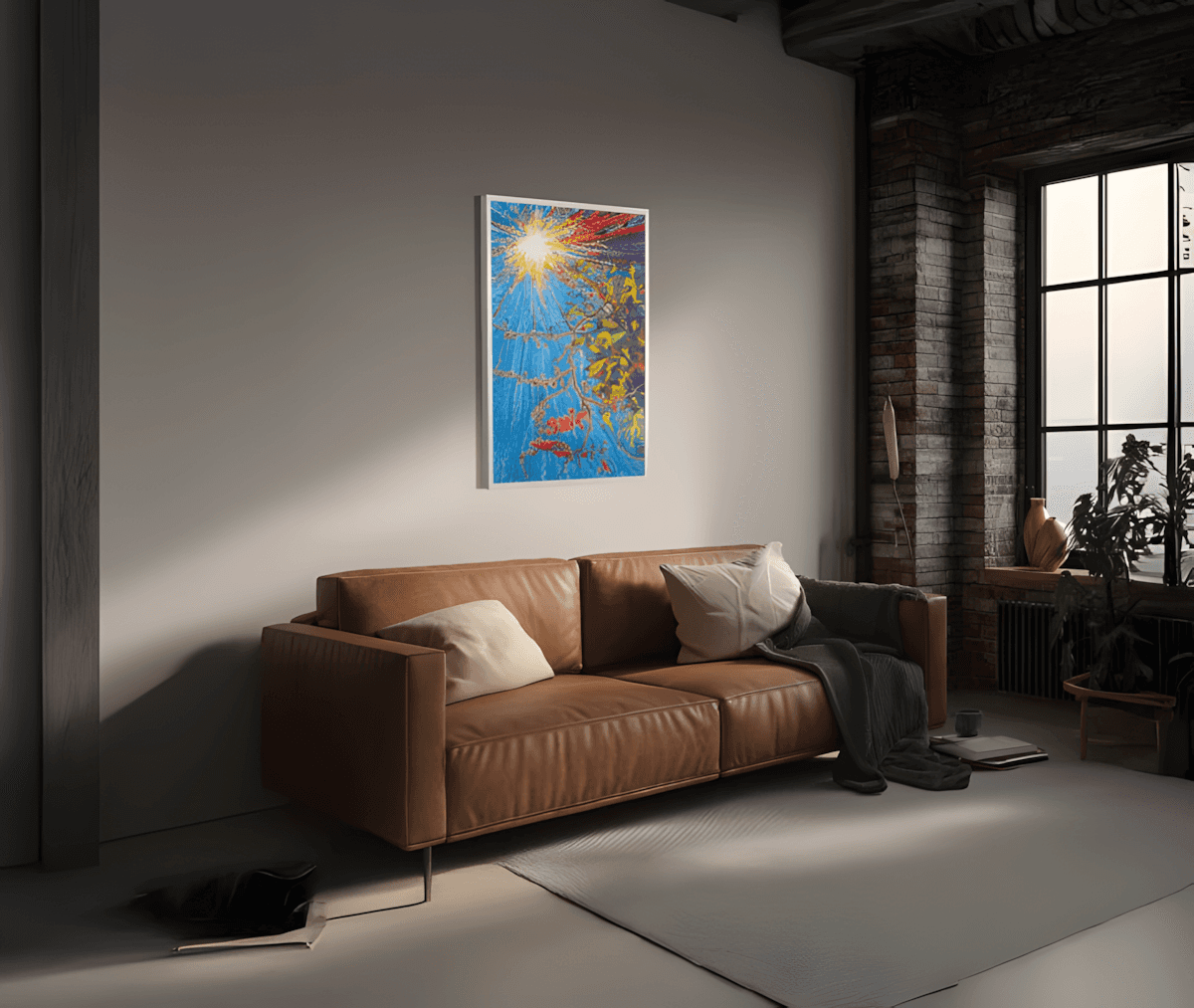 premium art poster and canvas prints, with originals available, from QART , of the artwork " Coralita Pink Flowers "