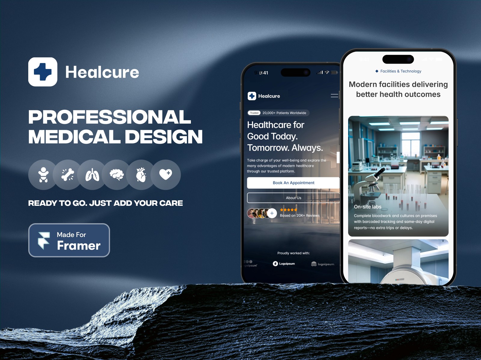 Healcure — 现代动效医疗健康网站设计灵感