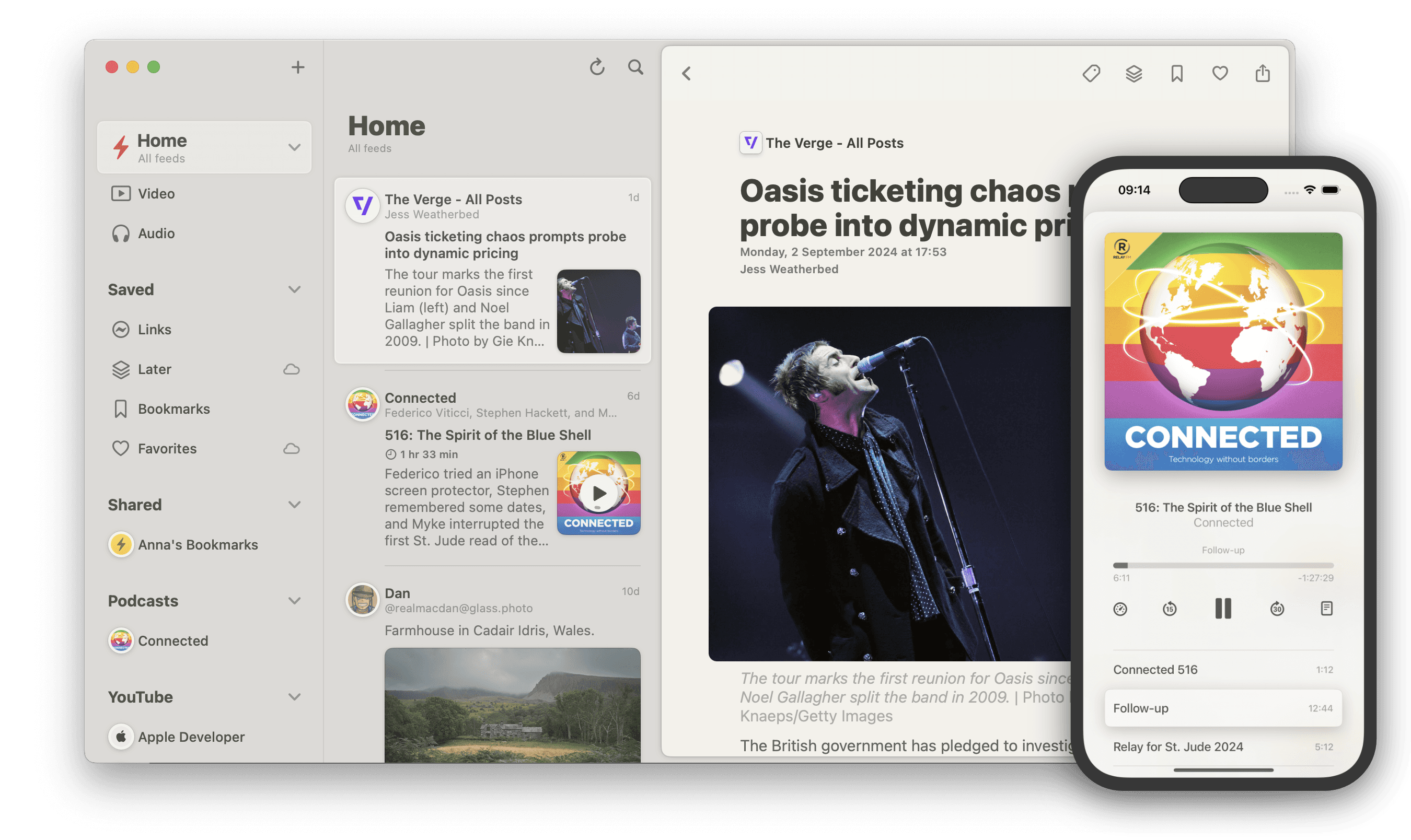 reeder app screenshot