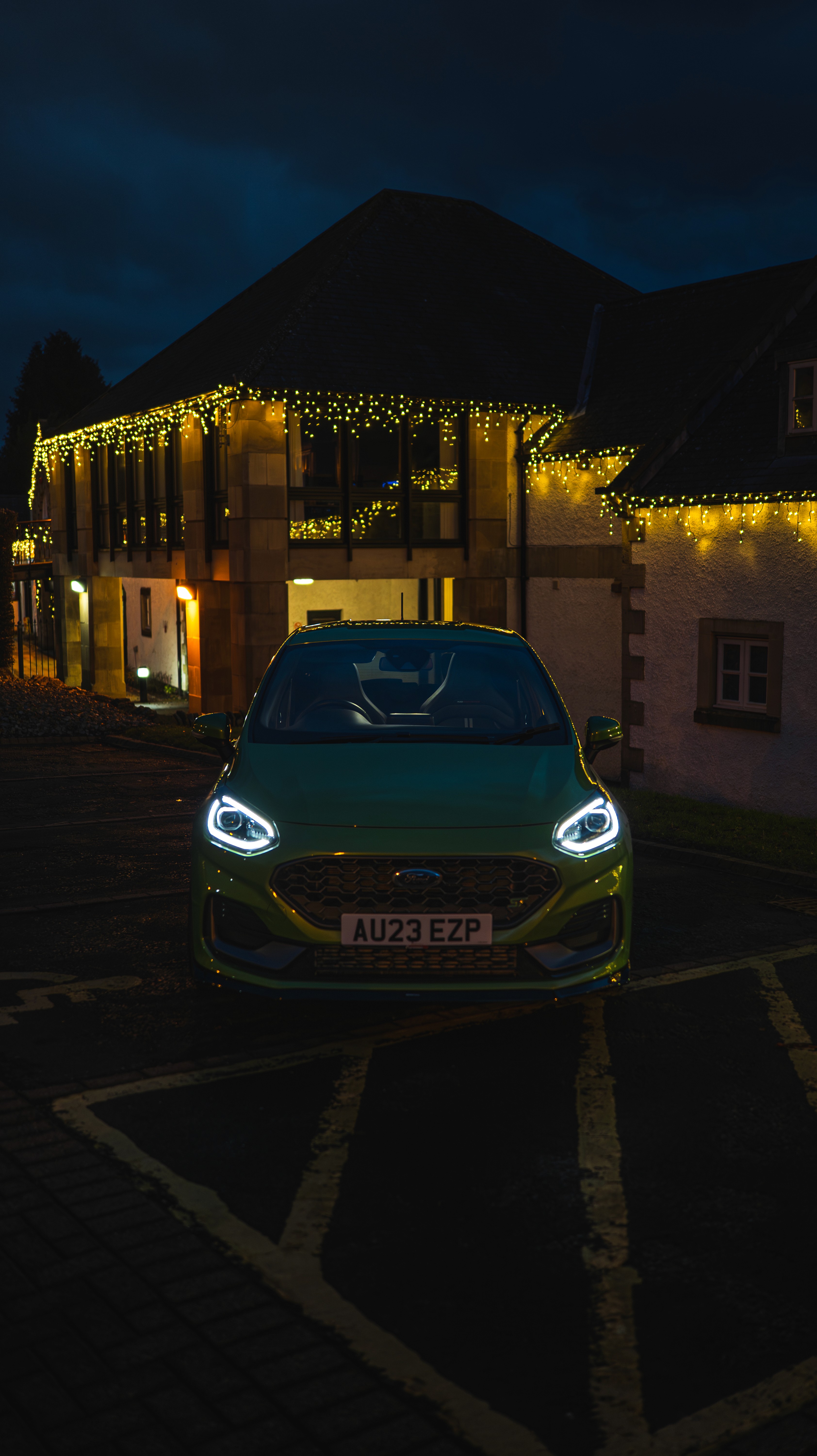 Fiesta st front shot at night
