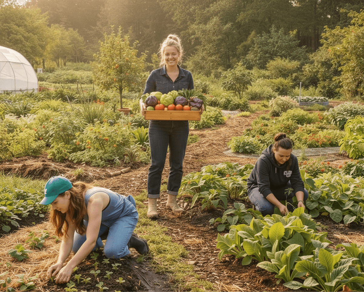 permacultuur moestuin oogst