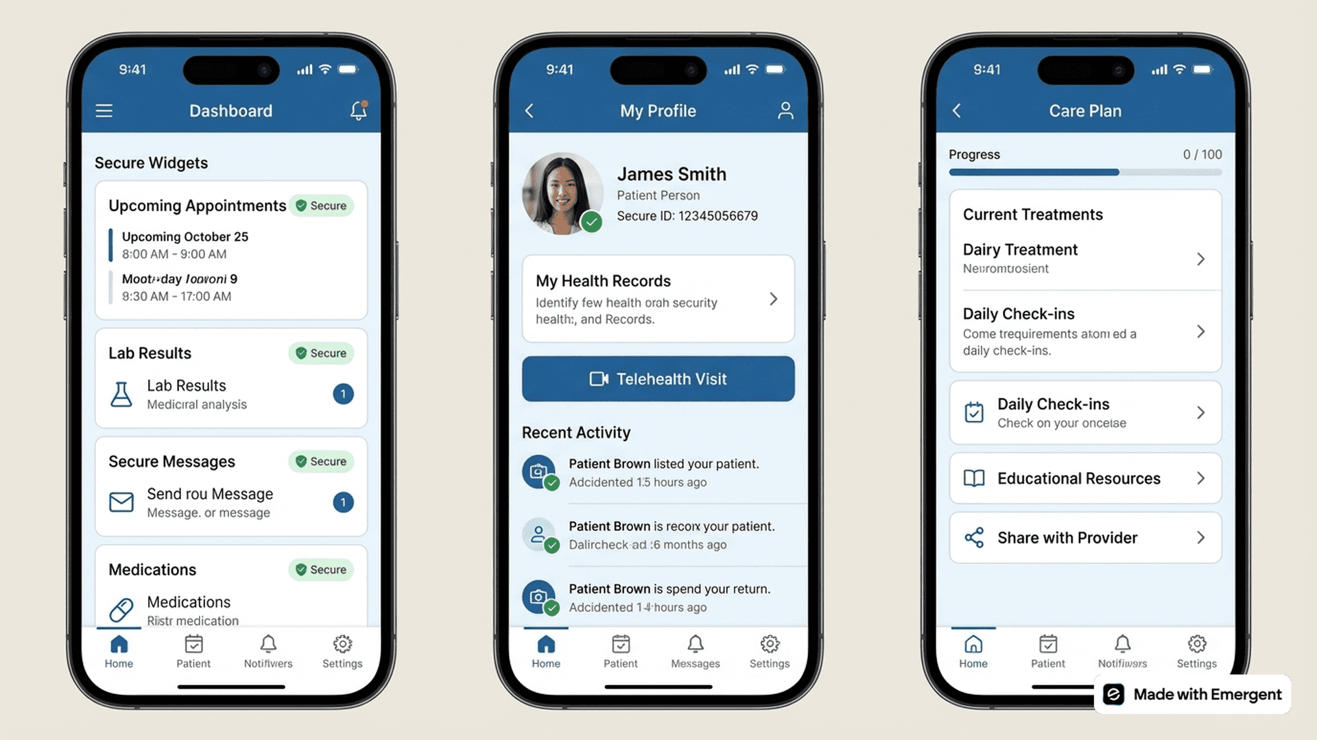 Hipaa Compliant App Made with Emergent