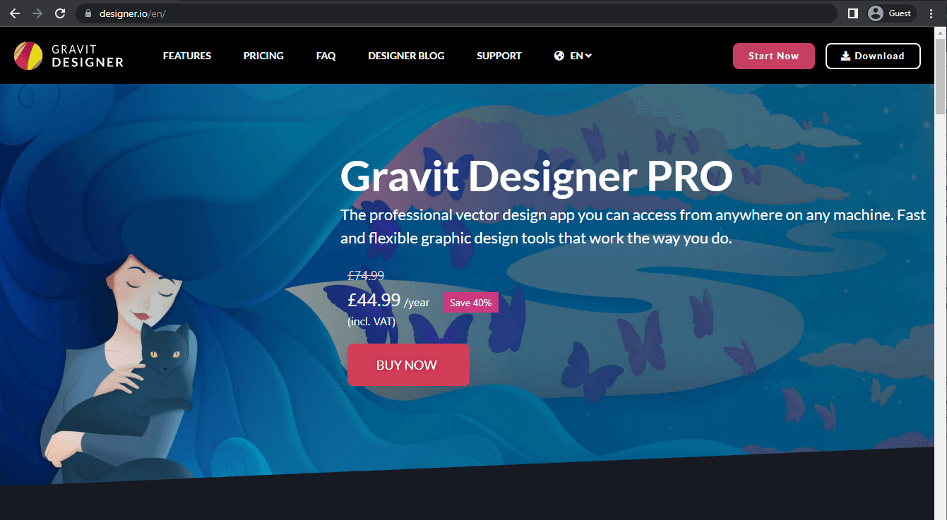 gravit designer landing page