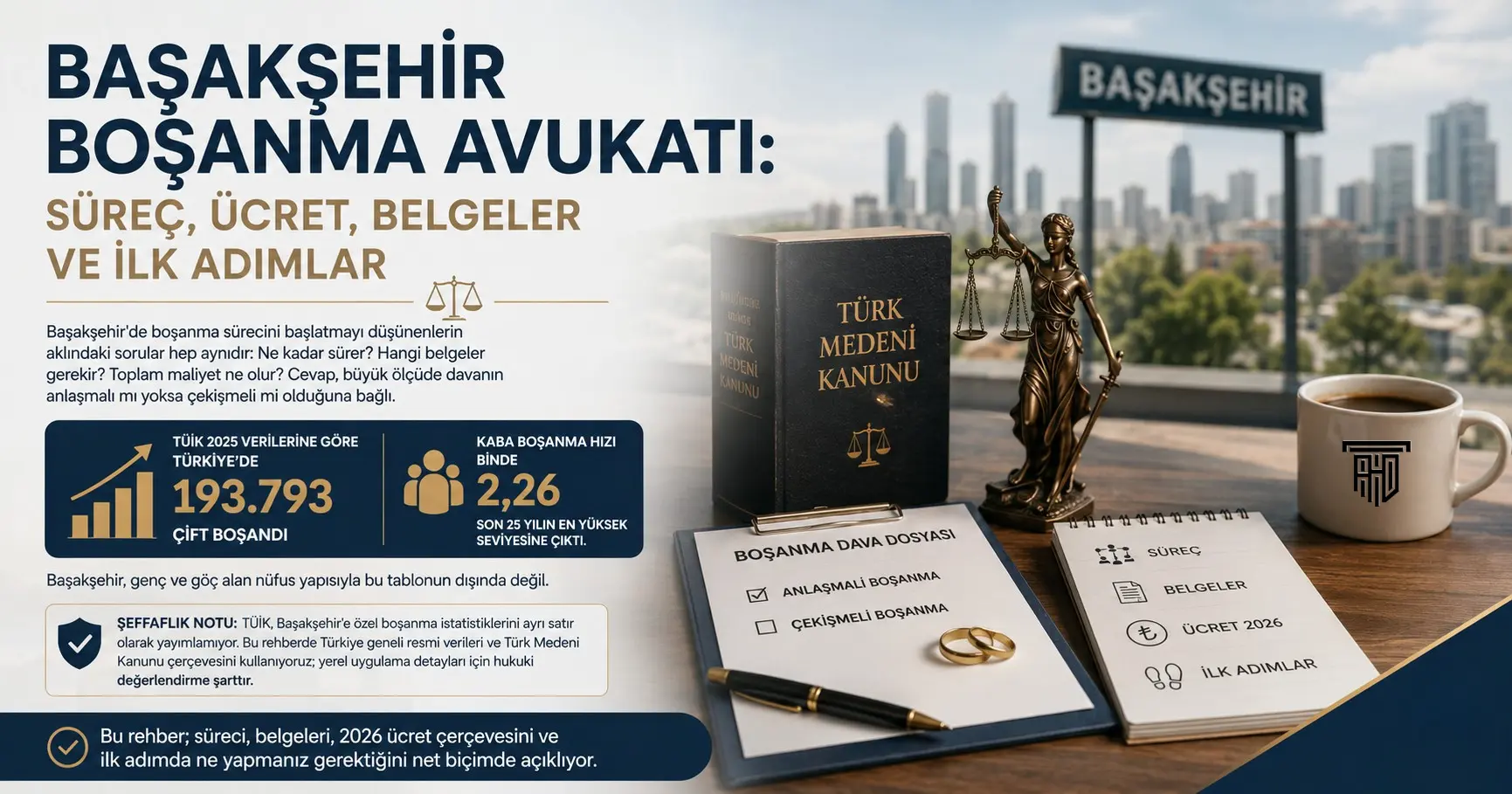 Başakşehir Boşanma Avukatı: Süreç, Ücret, Belgeler ve İlk Adımlar Rehberi