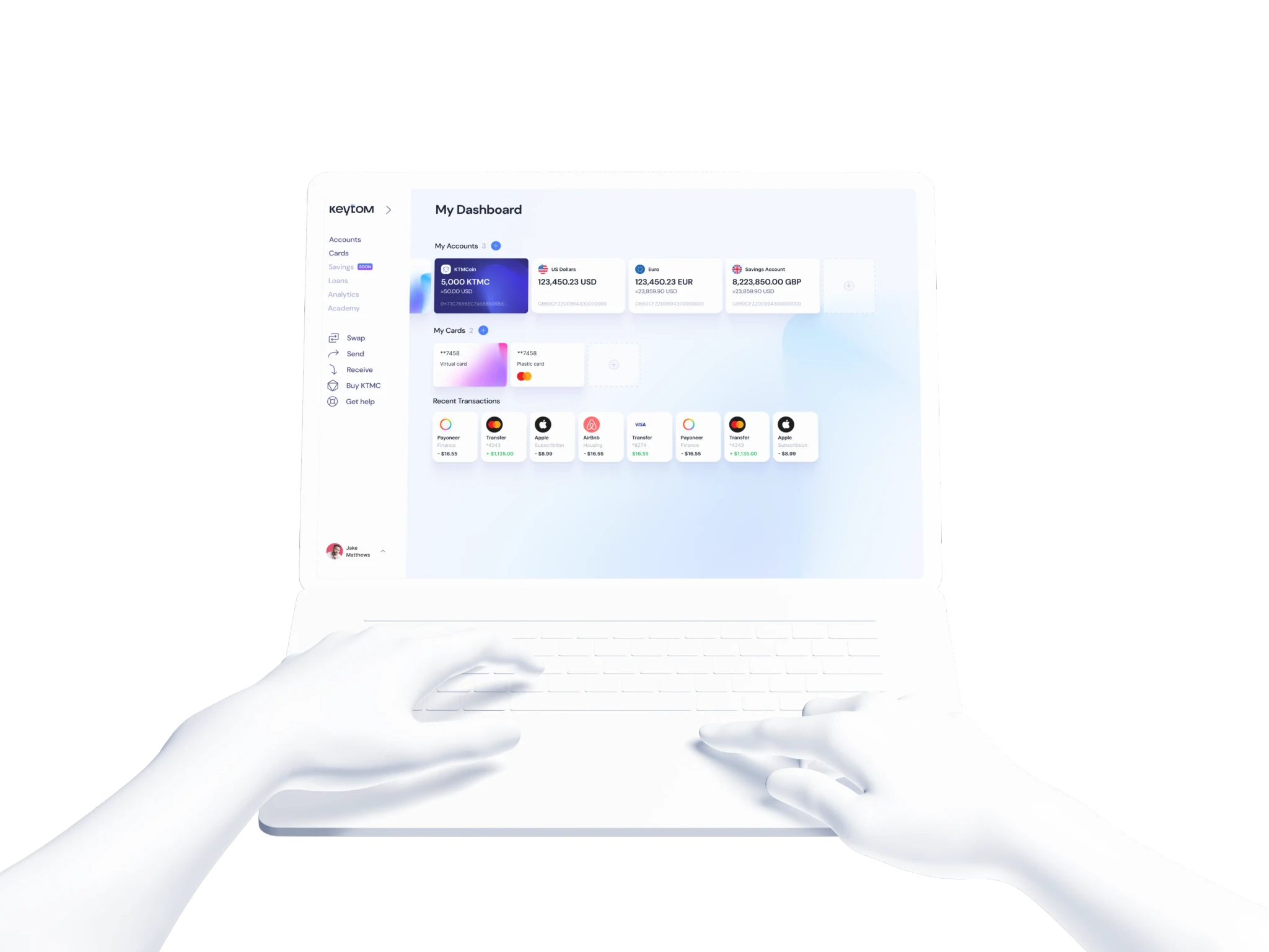 Keytom App Screens