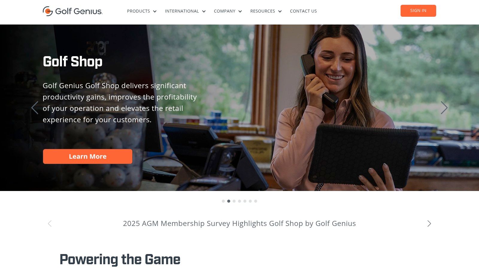 A golf shop displays merchandise, including clubs and balls, ready for a tournament at Dubsdread in Orlando.