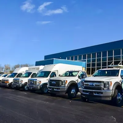 Routine fleet vehicle interior and exterior maintenance cleaning