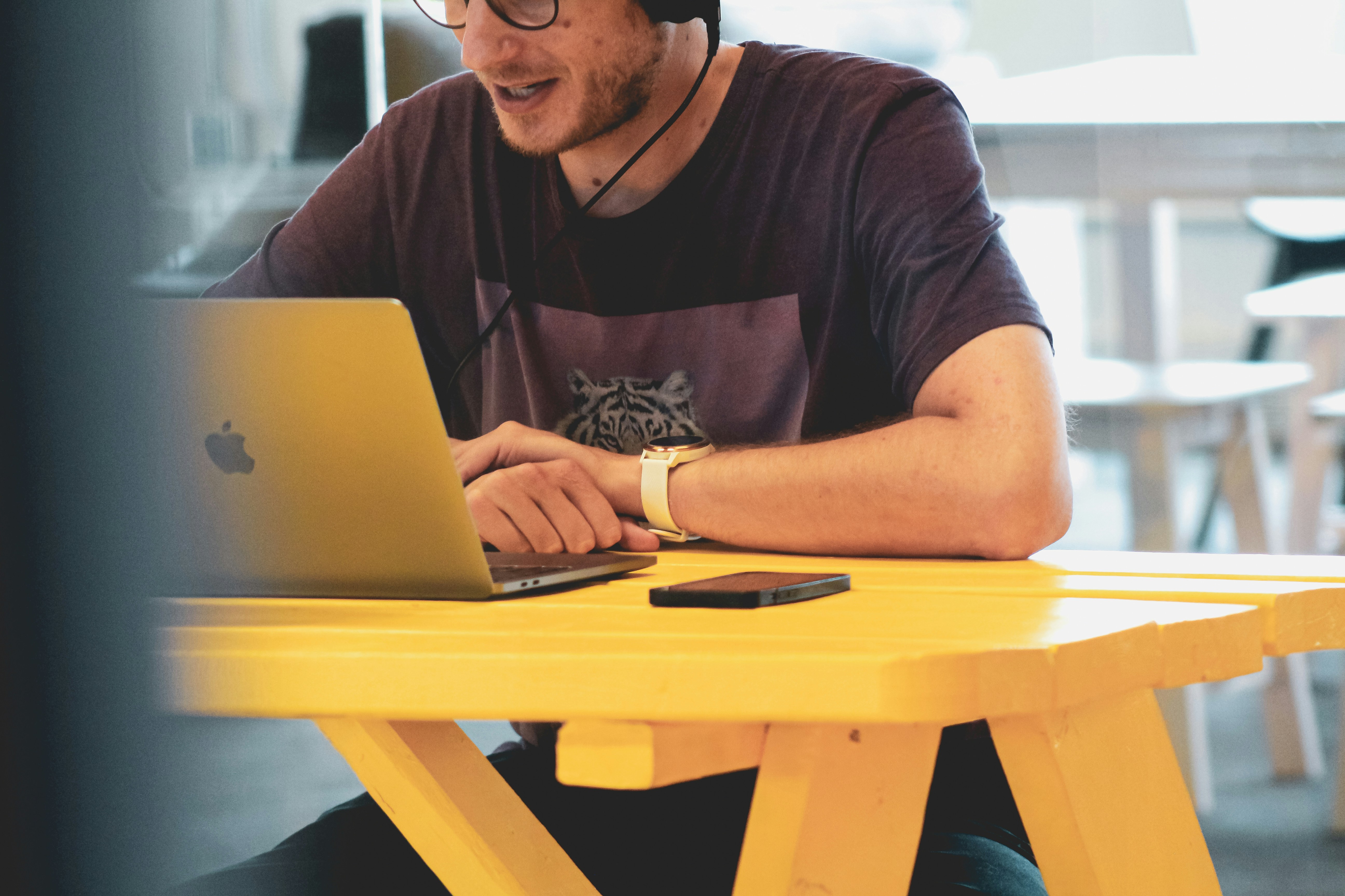 man listening to result of best ai stem splitter