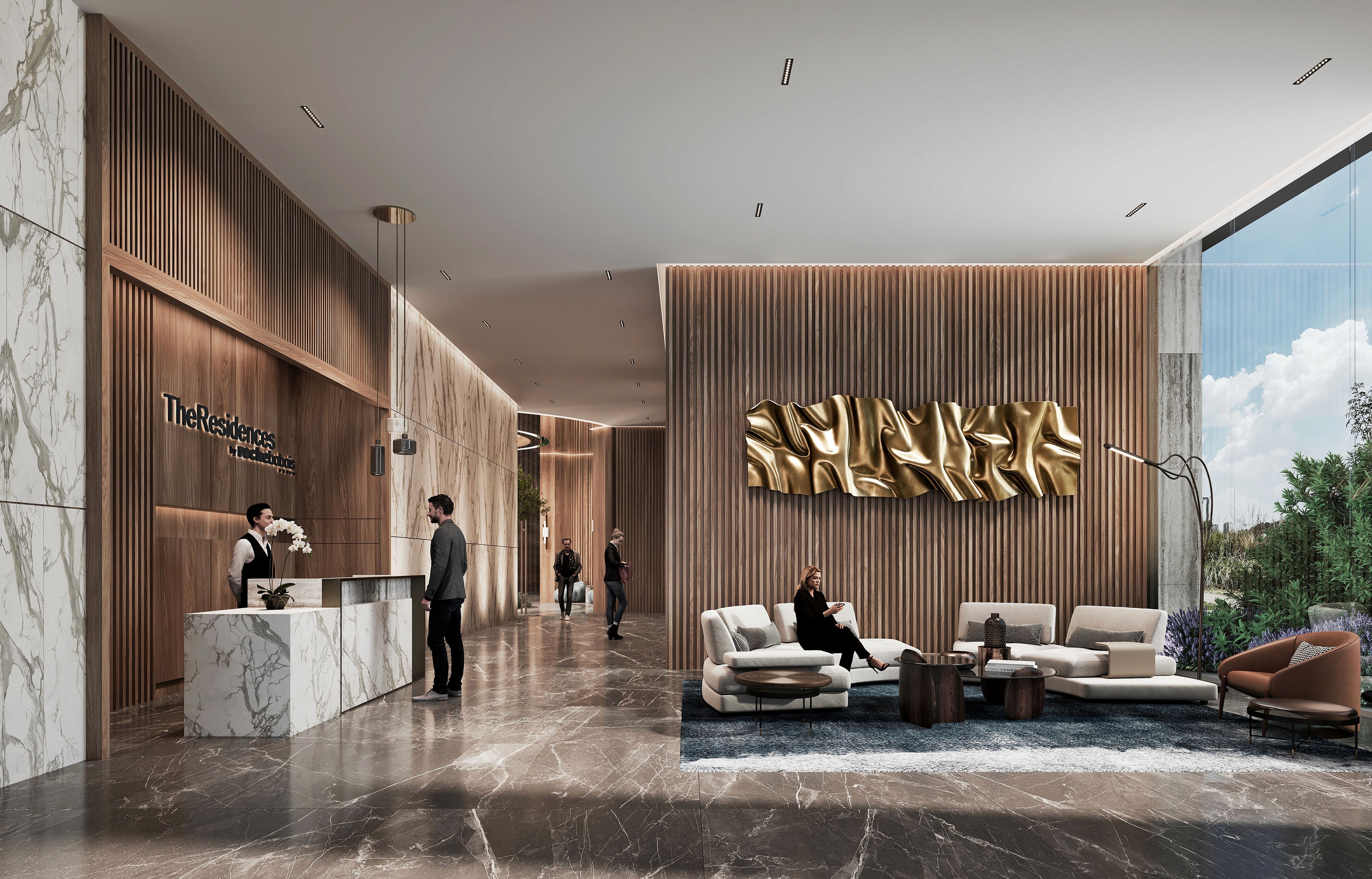 Contemporary wooden architecture featuring natural cedar cladding and floor-to-ceiling glazing