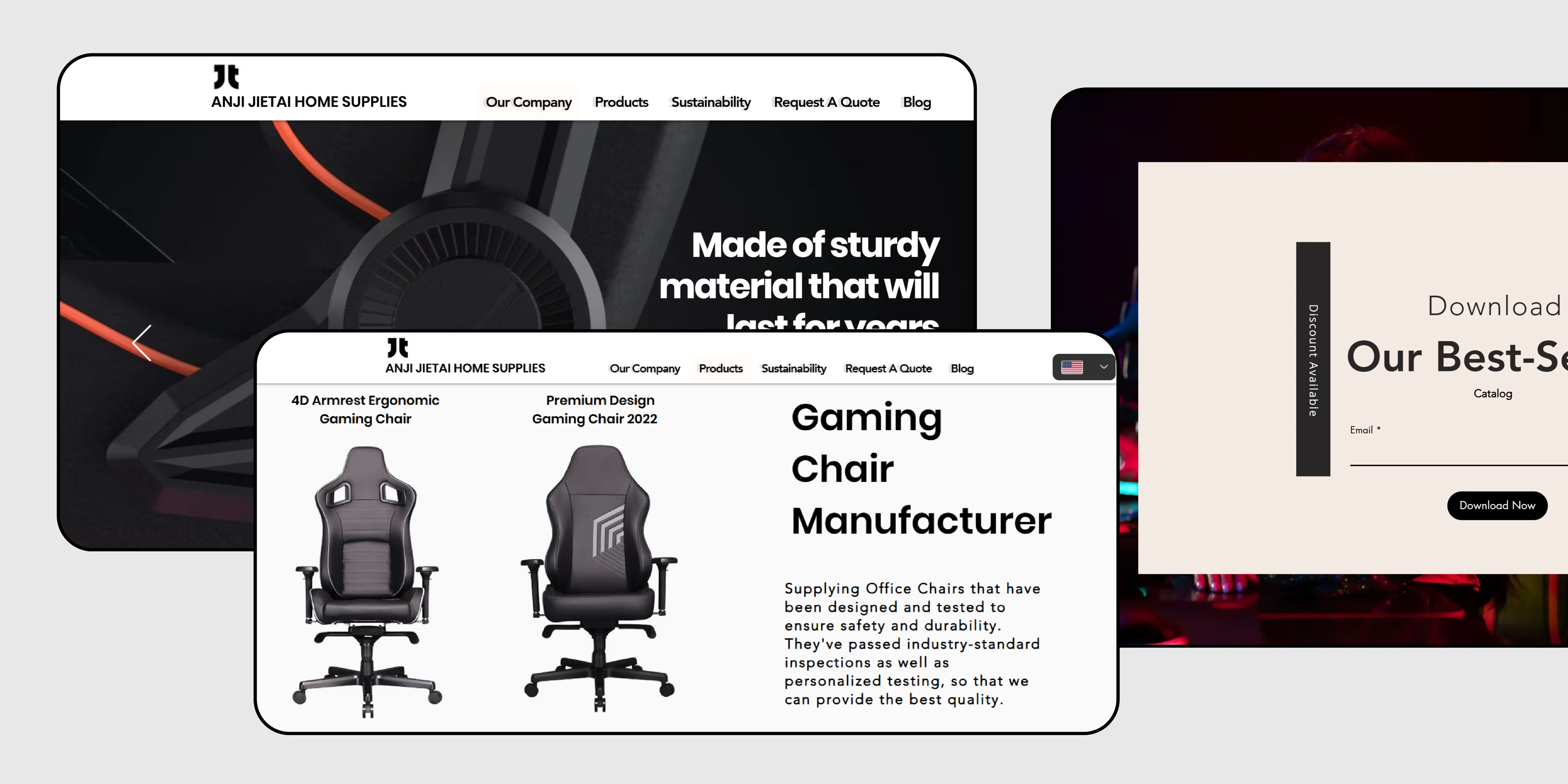 Custom B2B website design and development project for global market entry
