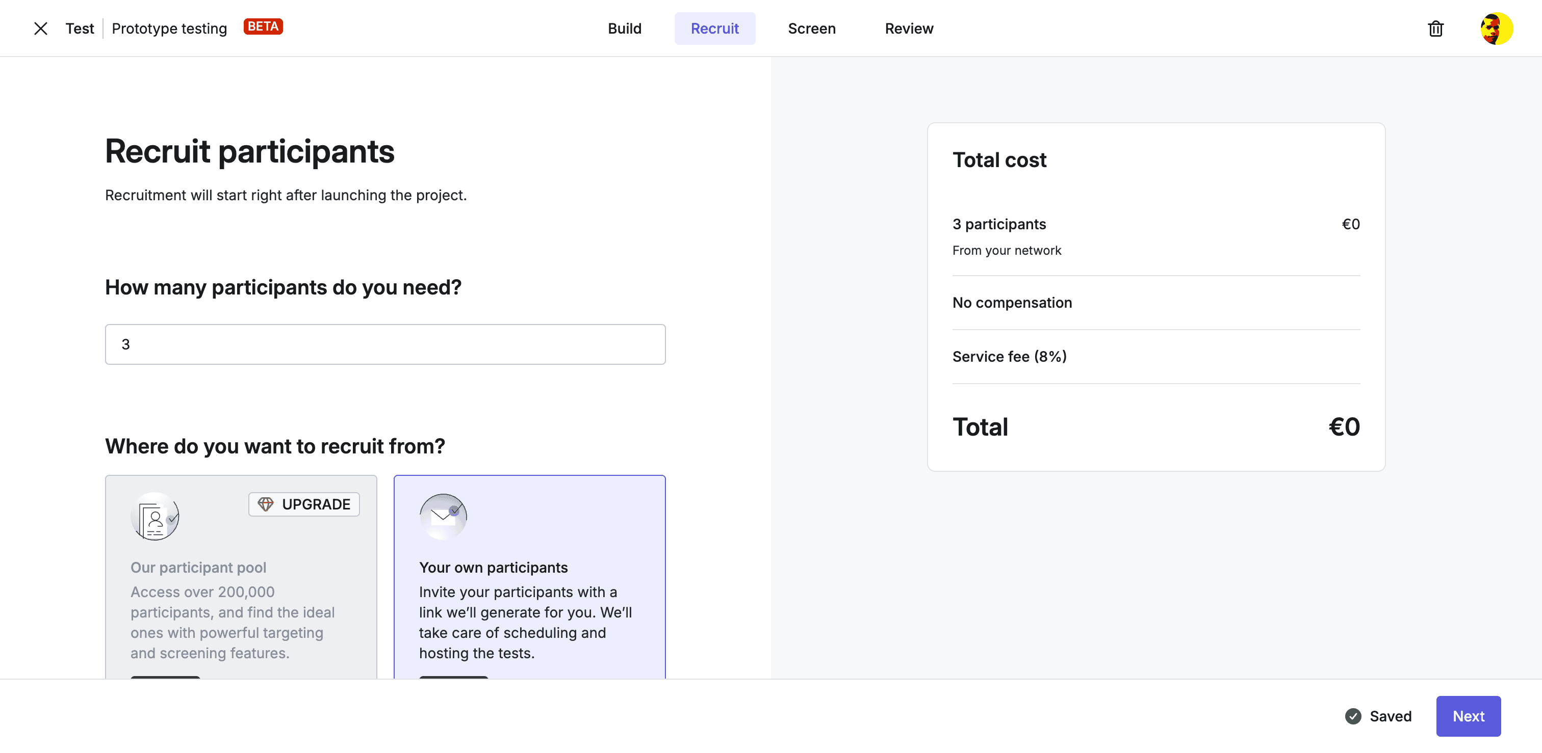 Setting up user with live HTML prototypes in Hotjar