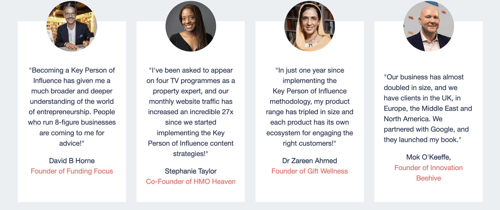 Quiz Testimonials