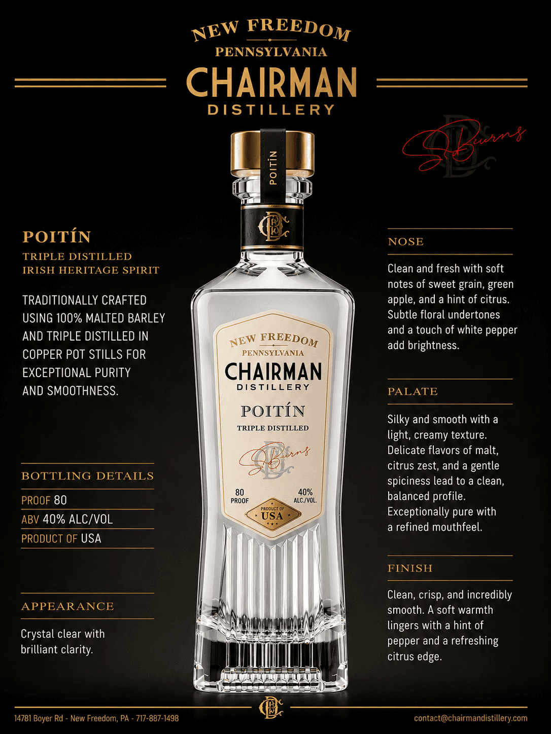 Poitín product sheet
