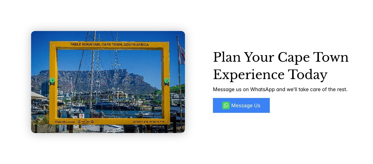 Cta of a travel website in cape town by MadebyCebo